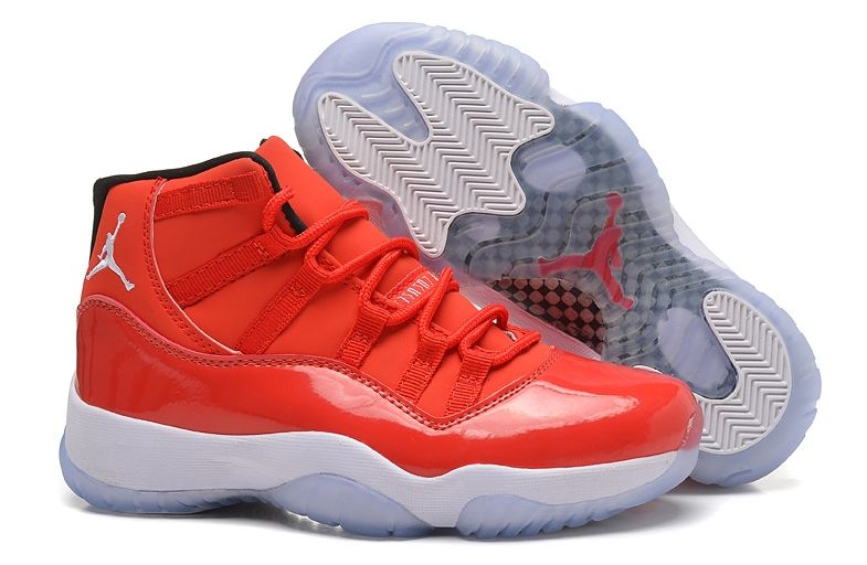 white and red jordans 11